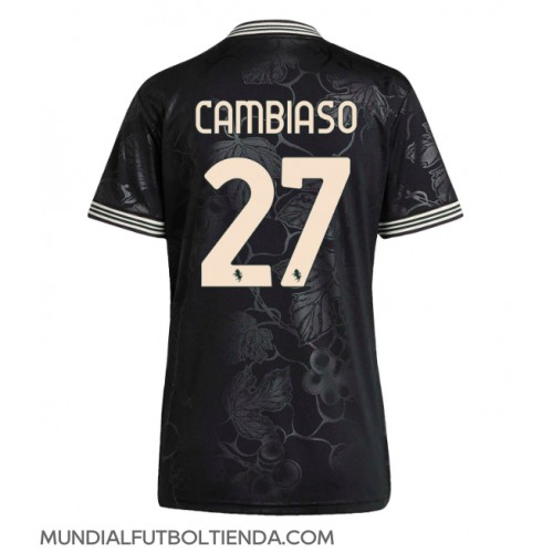 Camiseta Juventus Andrea Cambiaso #27 Tercera Equipación Replica 2025-26 para mujer mangas cortas